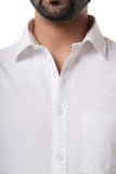 100% Cotton Oxford Signature Pure White Casual Shirt