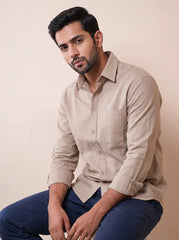 Desert Beige Oxford Casual Shirt