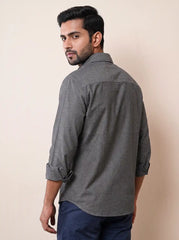 Graphite Black Oxford Casual Shirt