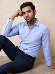 Coastal Blue Oxford Casual Shirt