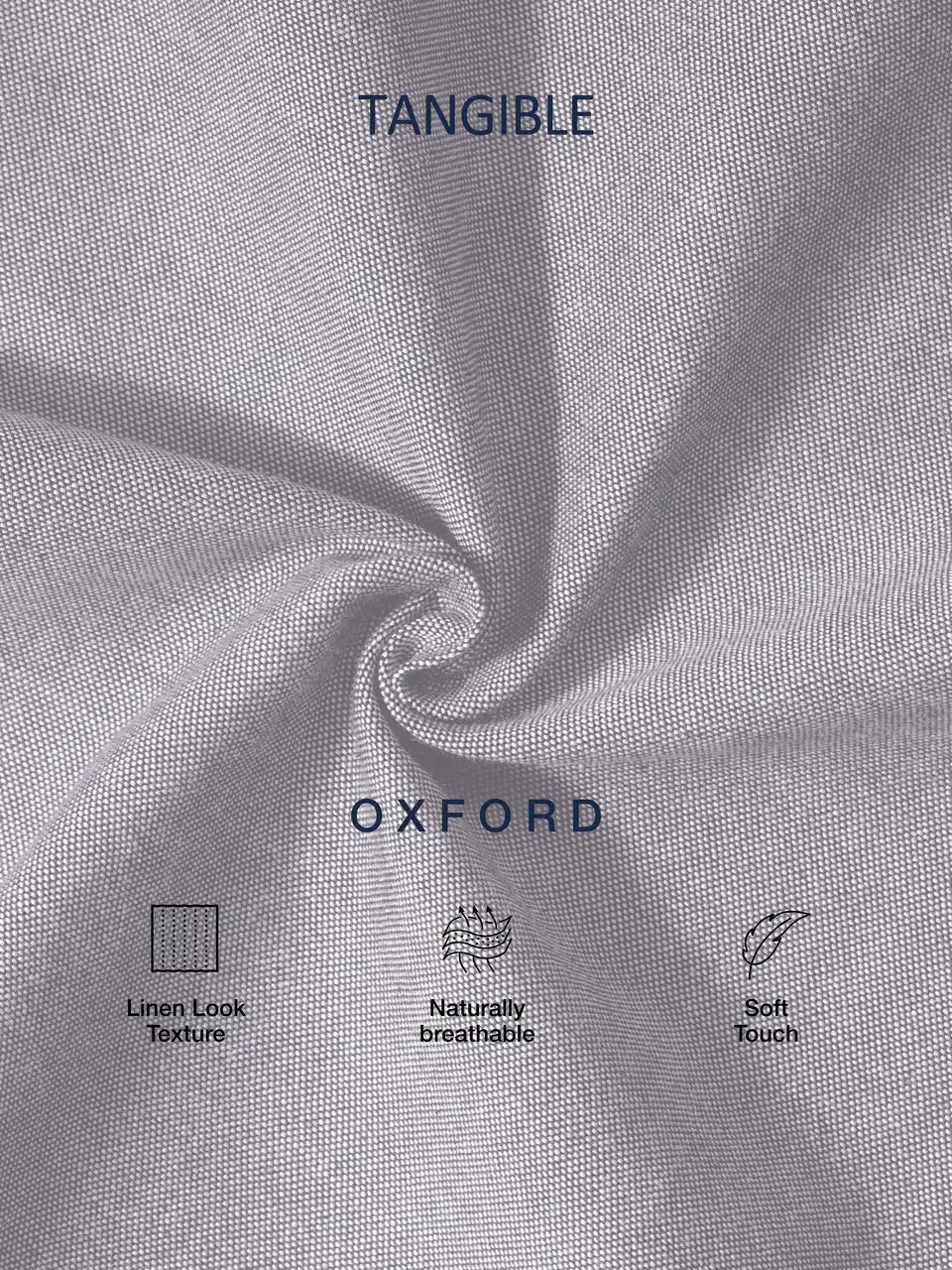 Steel Grey Oxford Casual Shirt