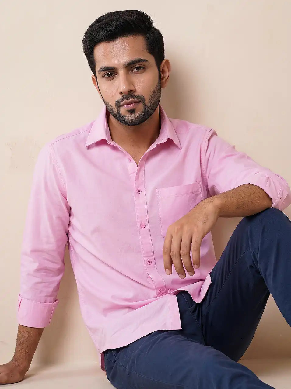 Rose Mist Oxford Casual Shirt