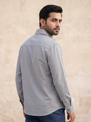 Steel Grey Oxford Casual Shirt
