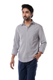 100% Cotton Oxford Signature Steel Grey Casual Shirt