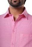100% Cotton Oxford Signature Coral Depth Casual Shirt