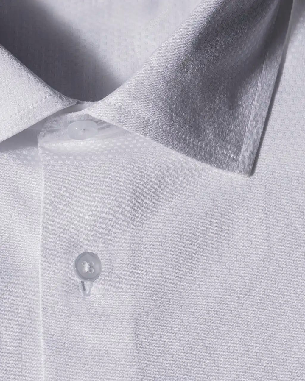 Prime White Pixel Dobby Formal Shirt