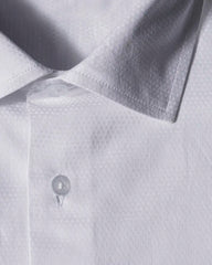 Prime White Pixel Dobby Formal Shirt