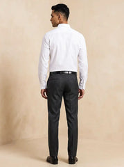 Prime White Pixel Dobby Formal Shirt