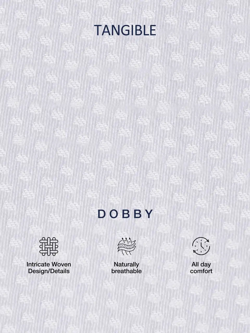 Prime White Pixel Dobby Formal Shirt