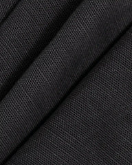 Midnight Black Slub Cotton Casual Shirt