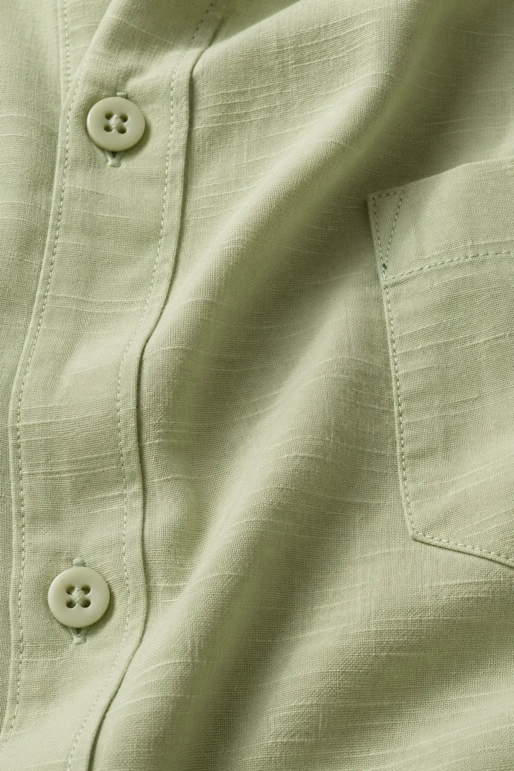 Sage Mist 100% Slub Cotton Green Shirt for Men | Tangible Casual Long Sleeve Classic Fit