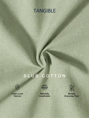 Sage Mist Slub Cotton Casual Shirt
