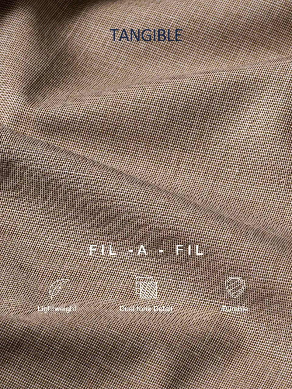 Sandstone Khaki Fil-a-Fil Formal Shirt