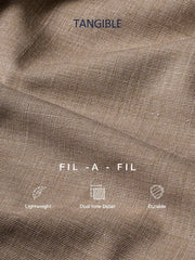 Sandstone Khaki Fil-a-Fil Formal Shirt