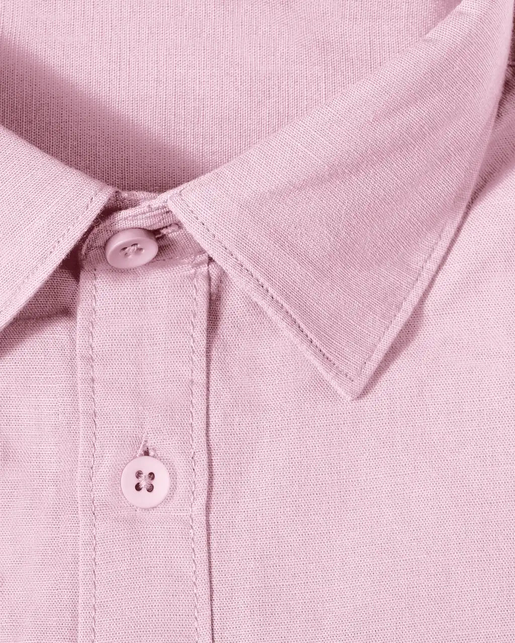 Rose Quartz Slub Cotton Casual Shirt