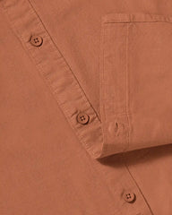 Amber Brown Slub Cotton Casual Shirt
