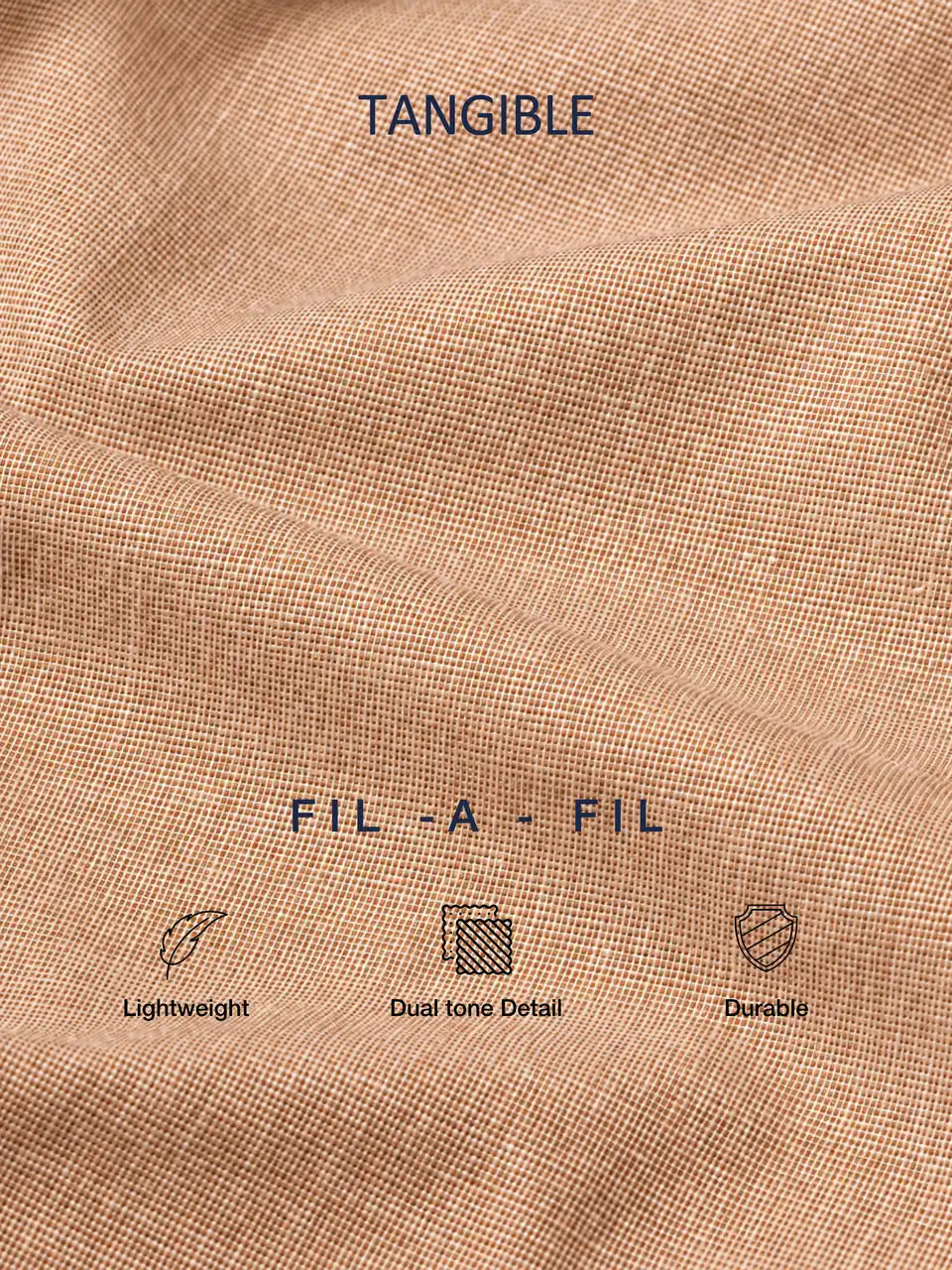 Rustic Beige Fil-a-Fil Formal Shirt