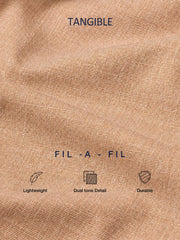 Rustic Beige Fil-a-Fil Formal Shirt