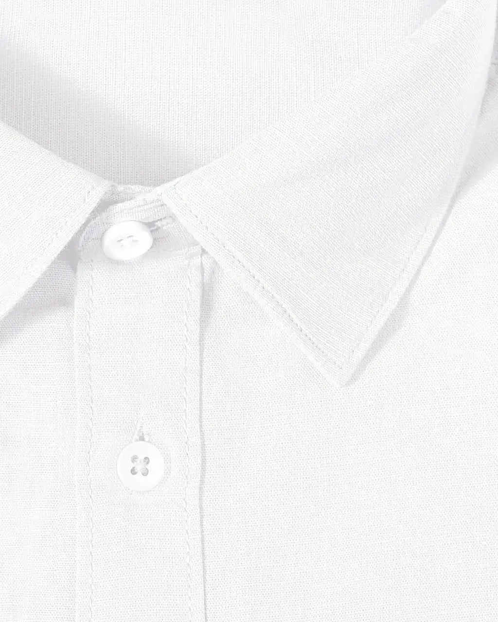 Phantom White Slub Cotton Casual Shirt