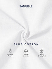 Phantom White Slub Cotton Casual Shirt