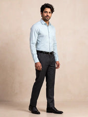 Mineral Blue Stretch Cotton Formal Shirt