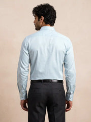 Mineral Blue Stretch Cotton Formal Shirt