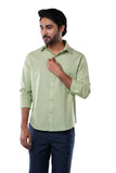 100% Slub Cotton Heritage Sage Mist Casual Shirt