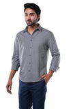 100% Slub Cotton Heritage Smoke Grey Casual Shirt