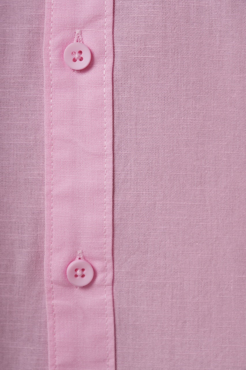 100% Slub Cotton Heritage Rose Quartz Casual Shirt