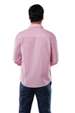 100% Slub Cotton Heritage Rose Quartz Casual Shirt