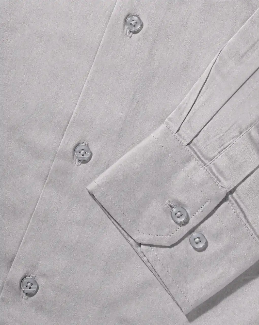 Stone Taupe Stretch Cotton Formal Shirt
