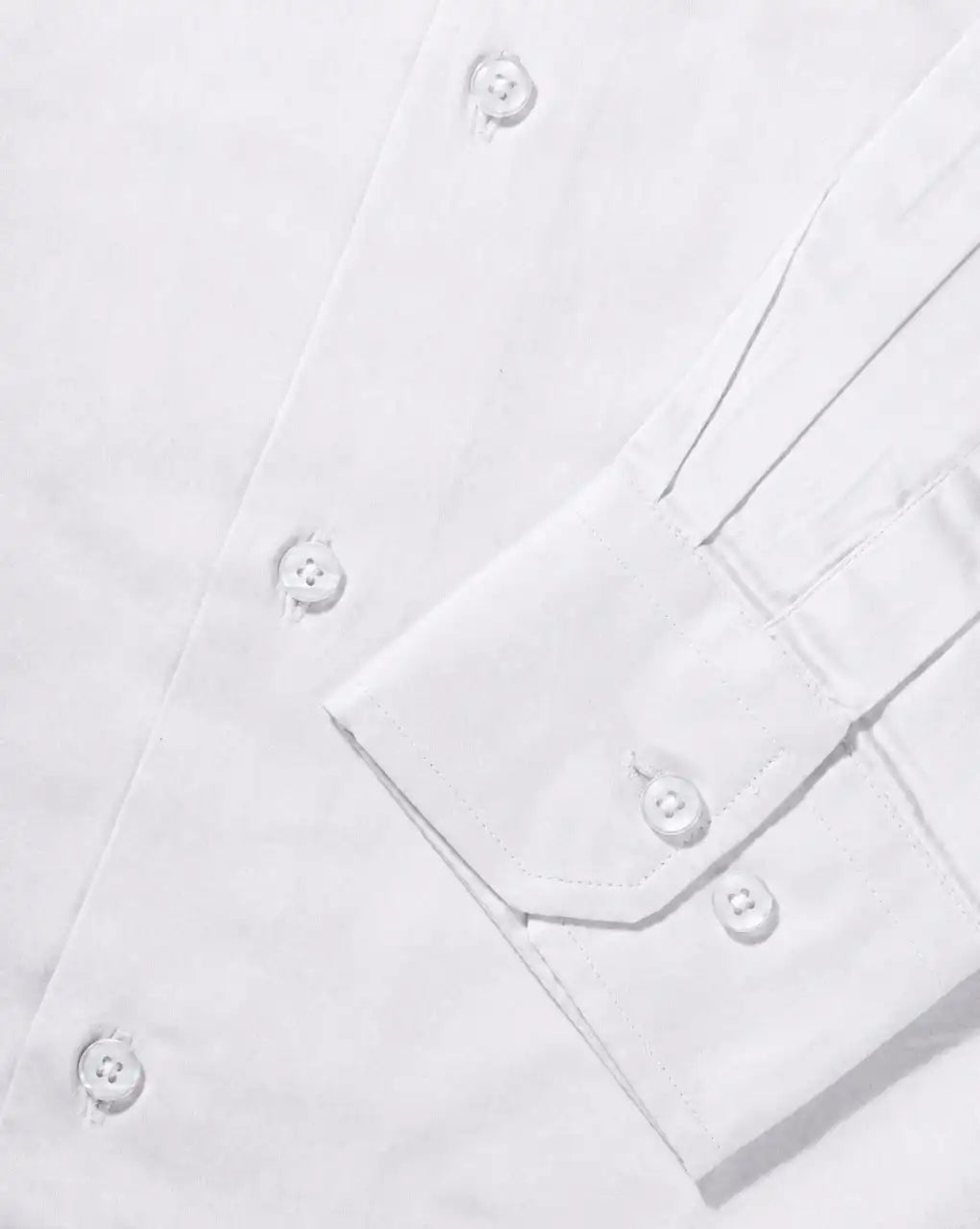 Pearl White Stretch Cotton Formal Shirt